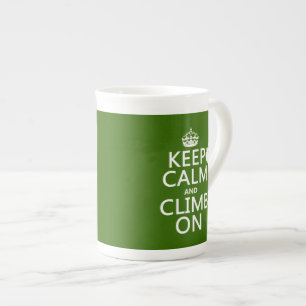 Keep Calm and Climb On (customisable colour) Bone China Mug