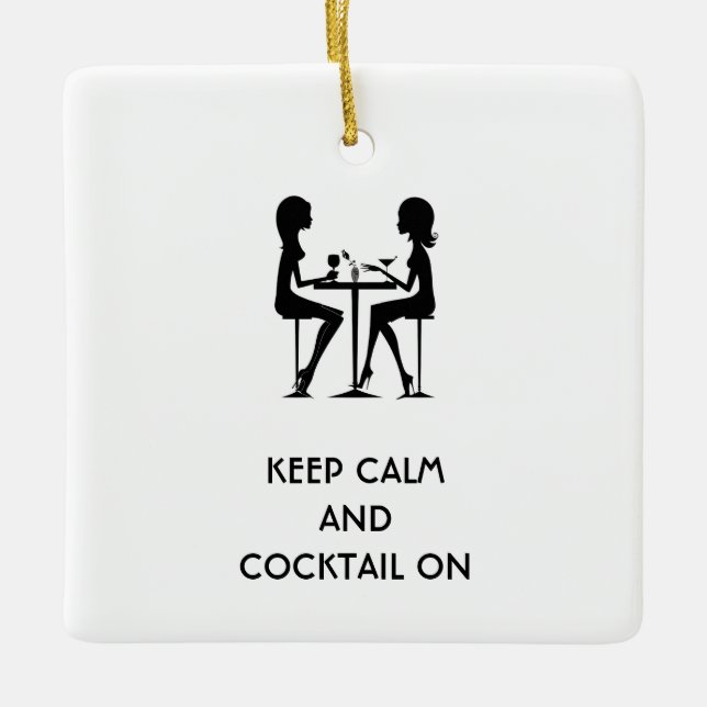 Keep Calm and Cocktail on Ornament (Front)