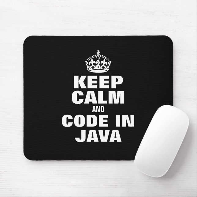 Keep calm and code in Java funny Mousepad (With Mouse)