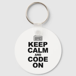 Keep calm and code on key ring