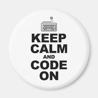 Keep calm and code on magnet