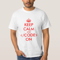 Keep calm and code on t-shirt | Programming nerd