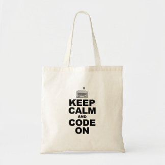 Keep calm and code on tote bag