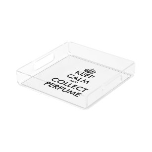 Keep calm and collect perfume funny vanity tray