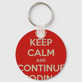 Keep Calm and Continue Coding Key Ring