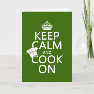 Keep Calm and Cook On Card