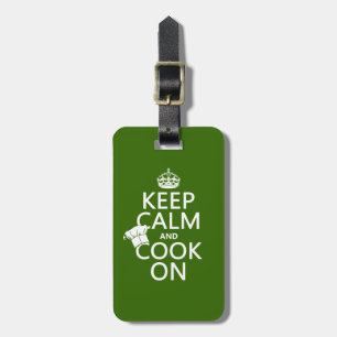 Keep Calm and Cook On Luggage Tag