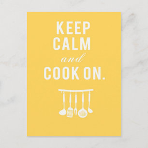 Keep Calm and Cook On Postcard