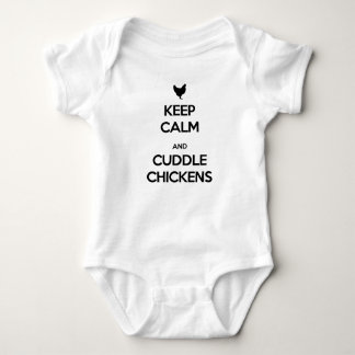 Keep Calm and Cuddle Chickens Baby Bodysuit