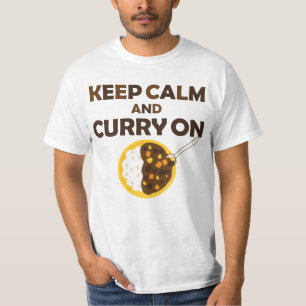 Keep Calm and Curry on Graphic Tee Shirt