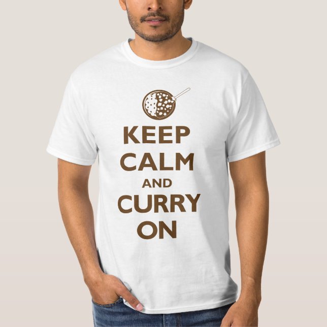 Keep Calm and Curry On (Light) T-Shirt (Front)