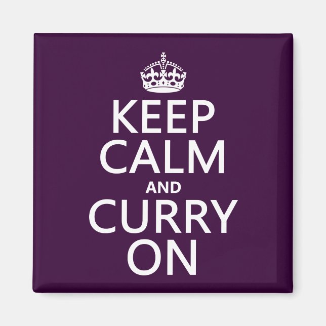 Keep Calm and Curry On Magnet (Front)
