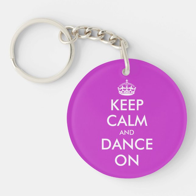 Keep calm and dance on keychains (Front)