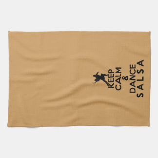 KEEP CALM AND DANCE SALSA gift Tea Towel