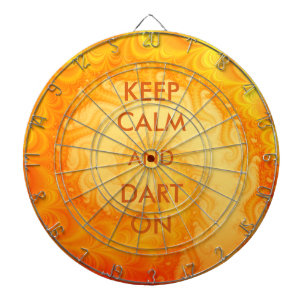 Keep Calm and Dart On Abstract Fractal Art Dartboard