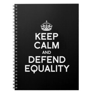 KEEP CALM AND DEFEND EQUALITY SPIRAL NOTEBOOK