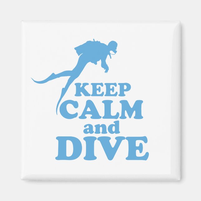 Keep calm and dive magnet (Front)