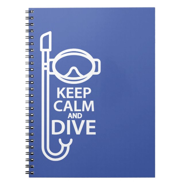 Keep calm and dive notebook (Front)