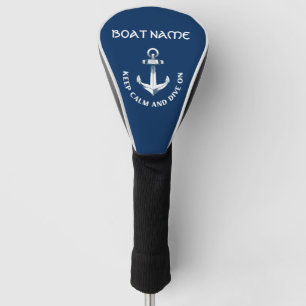 Keep Calm And Dive On,Anchor Navy Blue Golf Head Cover