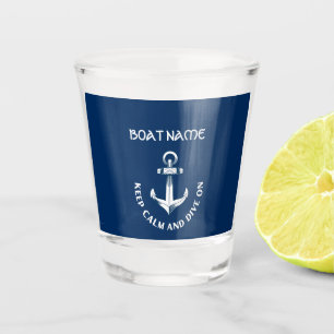 Keep Calm And Dive On,Anchor Navy Blue Shot Glass