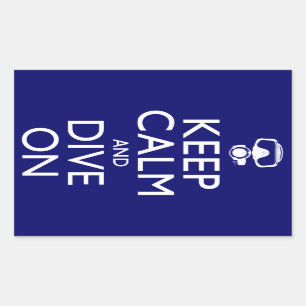 Keep Calm and Dive On Rectangular Sticker