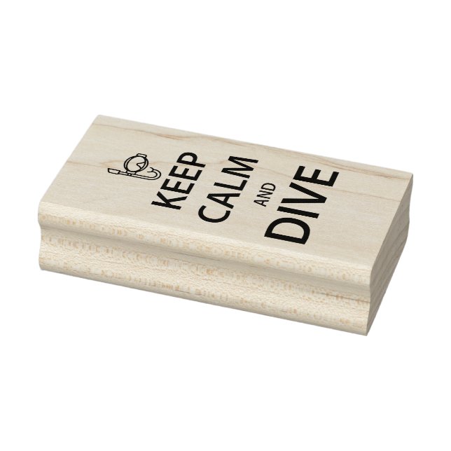 Keep calm and dive rubber stamp (Stamp)