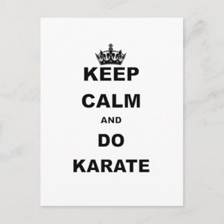 KEEP CALM AND DO KARATE POSTCARD