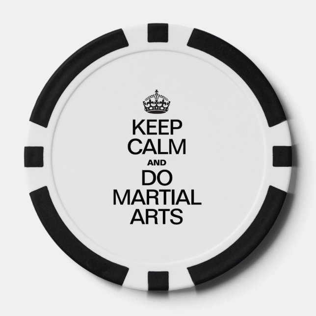KEEP CALM AND DO MARTIAL ARTS POKER CHIPS (Front)