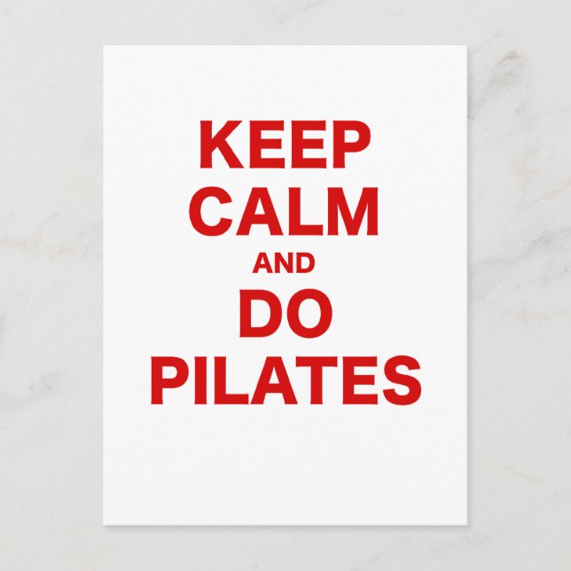 Keep Calm and Do Pilates Postcard (Front)