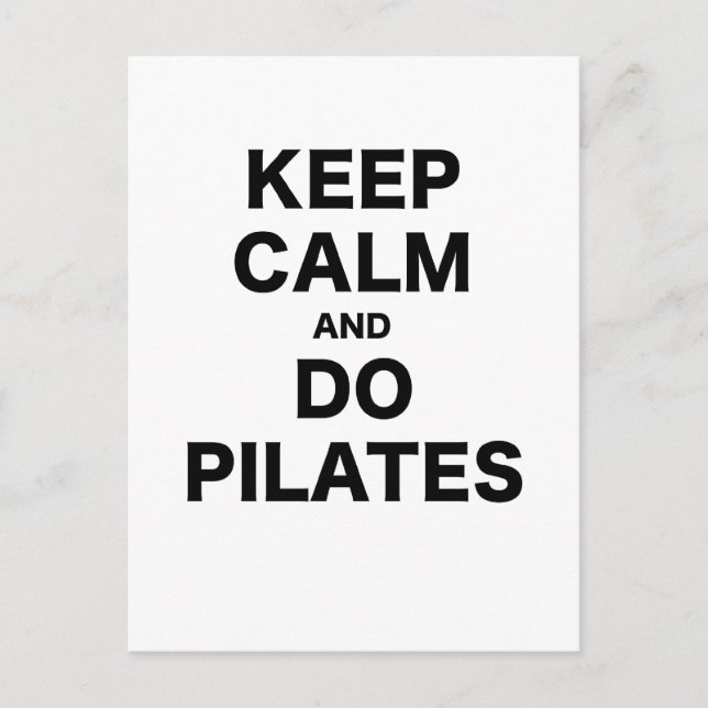 Keep Calm and Do Pilates Postcard (Front)