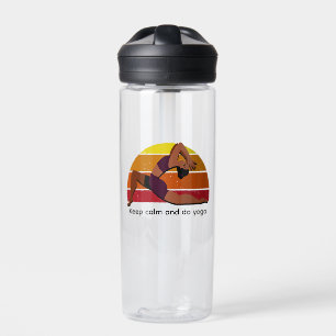 Keep calm and do yoga water bottle