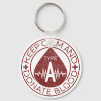 Keep Calm And Donate Blood Emblem Blood Type A But