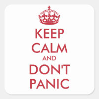 Keep Calm and DON'T PANIC - personalised text