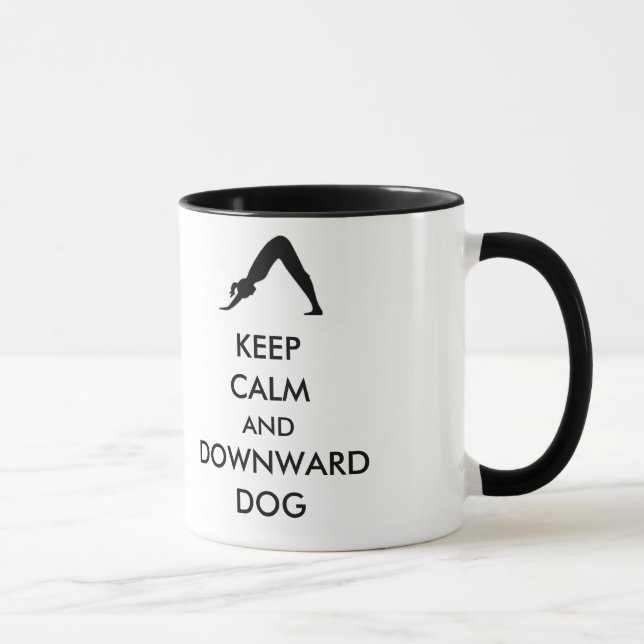 Keep Calm and Downward Dog Mug (Right)