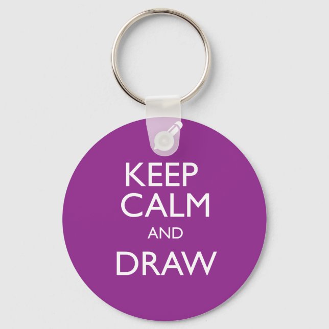 KEEP CALM AND DRAW KEY RING (Front)