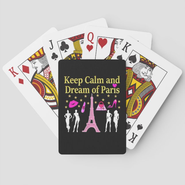 KEEP CALM AND DREAM OF PARIS PLAYING CARDS (Back)