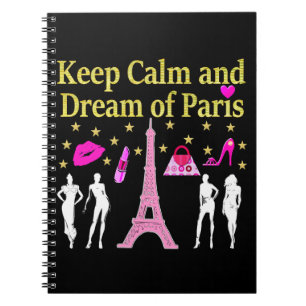 KEEP CALM AND DREAM OF PARIS SPIRAL NOTEBOOK