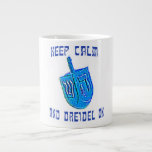 Keep Calm and Dreidel On Large Coffee Mug<br><div class="desc">A kosher kup for Chanukah</div>