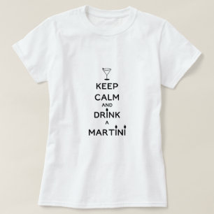 Keep Calm and Drink A Martini Bachelorette Party T-Shirt