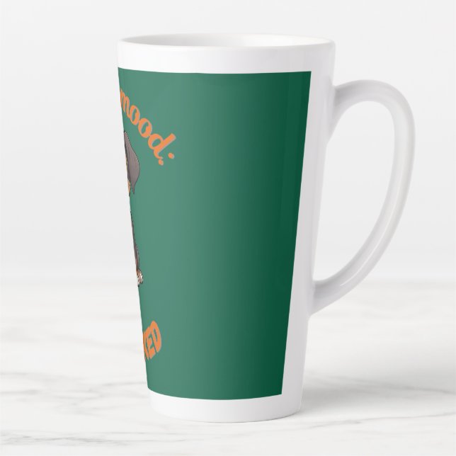 Keep Calm and Drink Coffee – Dog Lover Digital Art Latte Mug (Right)