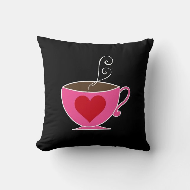 Keep Calm and Drink Coffee Throw Pillow (Front)