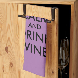 Keep calm and drink wine funny kitchen towel gift