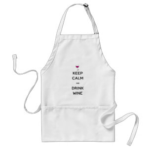 Keep Calm and Drink Wine Standard Apron