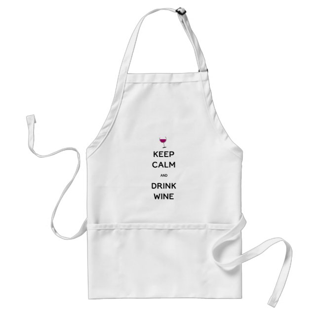 Keep Calm and Drink Wine Standard Apron (Front)