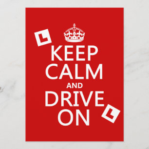 Keep Calm and Drive On (learner) Invitation