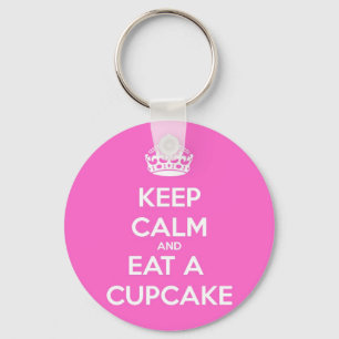 Keep Calm and Eat a Cupcake Key Ring