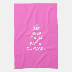 Keep Calm and Eat a Cupcake Tea Towel