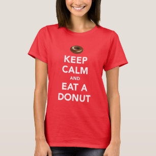 Keep calm and eat a doughnut t-shirt (customisable