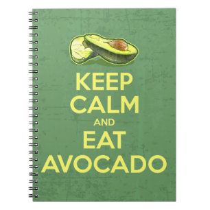 Keep Calm And Eat Avocado Spiral Notebook