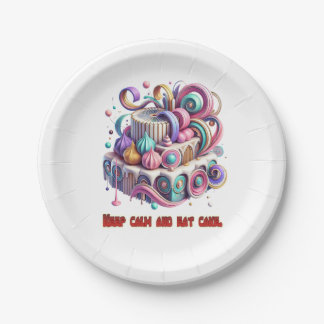 Keep Calm and Eat Cake Paper Plate